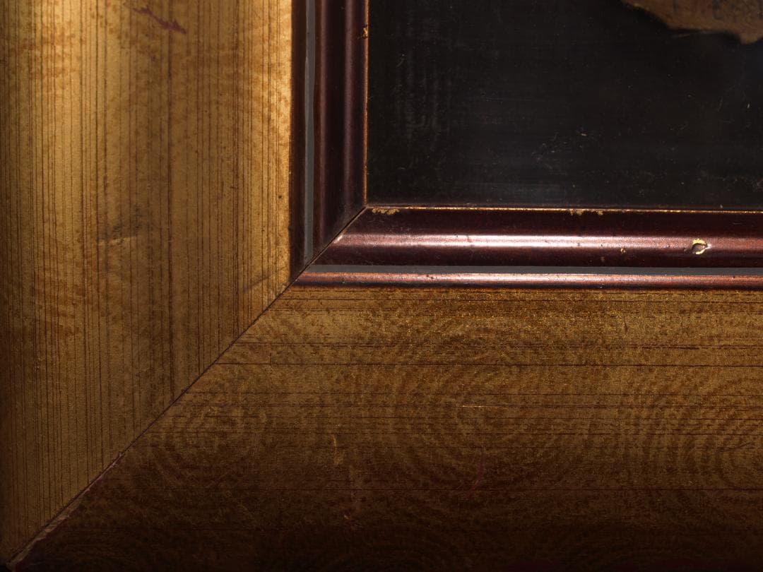 骨董市掘り出し品 中国唐時代　敦煌莫高窟壁画 彩絵　人物像 AK1793A1-3