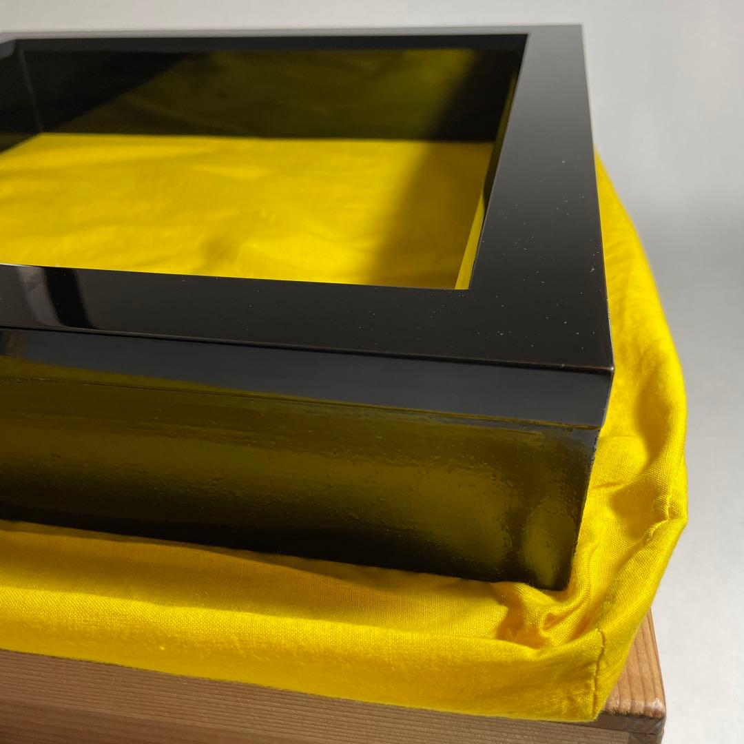 ◆ 炉縁 輪島塗 名塗師 【茶平一斎】作 共箱 茶道具◆