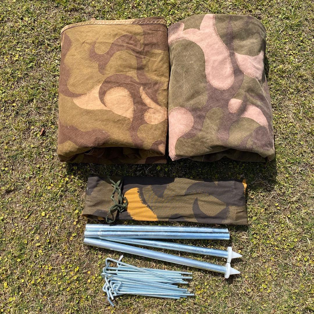 t*o様 超レア！ハンガリー軍　軍幕⑧　初期型　２枚　ポール・ペグセット　ワンポ