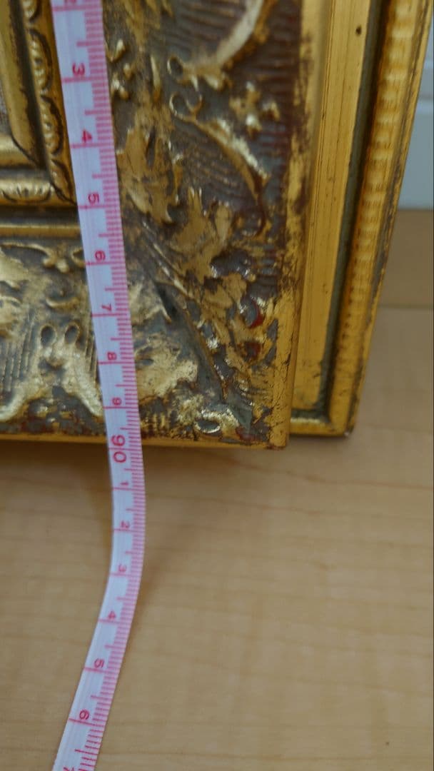 【中古品】マネ「笛を吹く少年」　油彩　複製画額　豪華額装