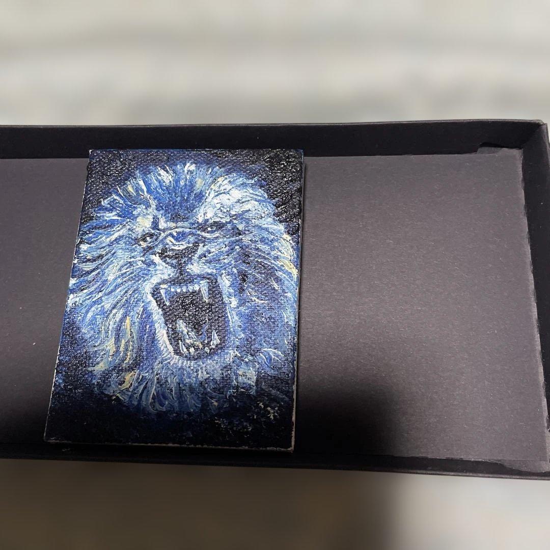 n*a様 ミニライオン 油彩画 ペイント聖矢