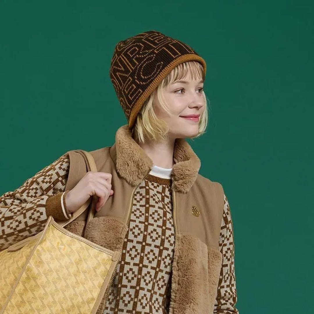 新品レザレクションResurrection ロゴモノグラムニットビーニーニット帽