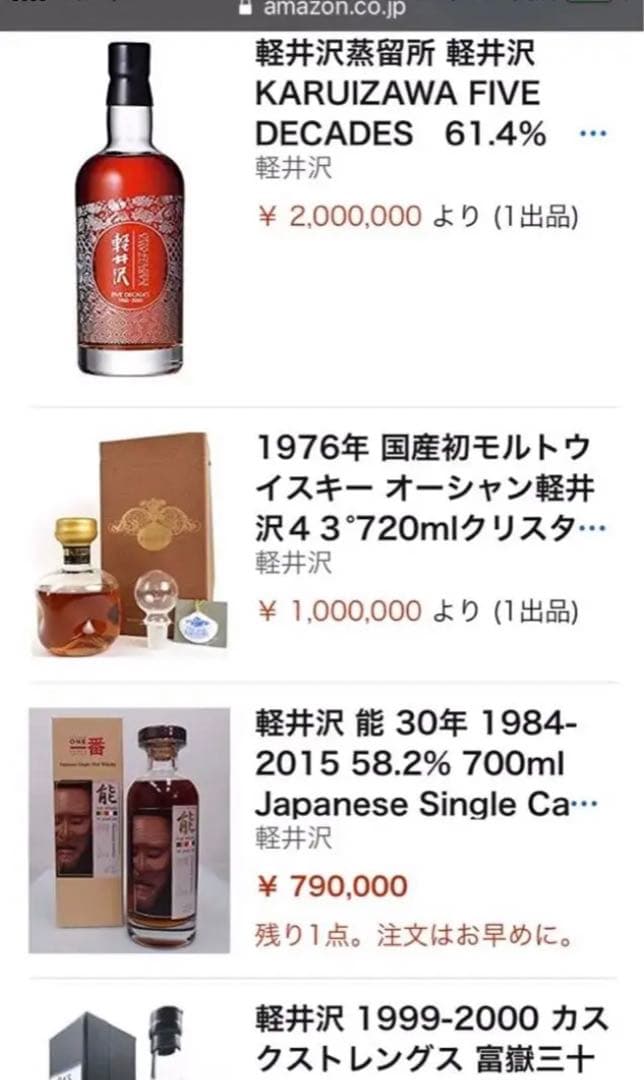 蒸留所・銘柄···軽井沢