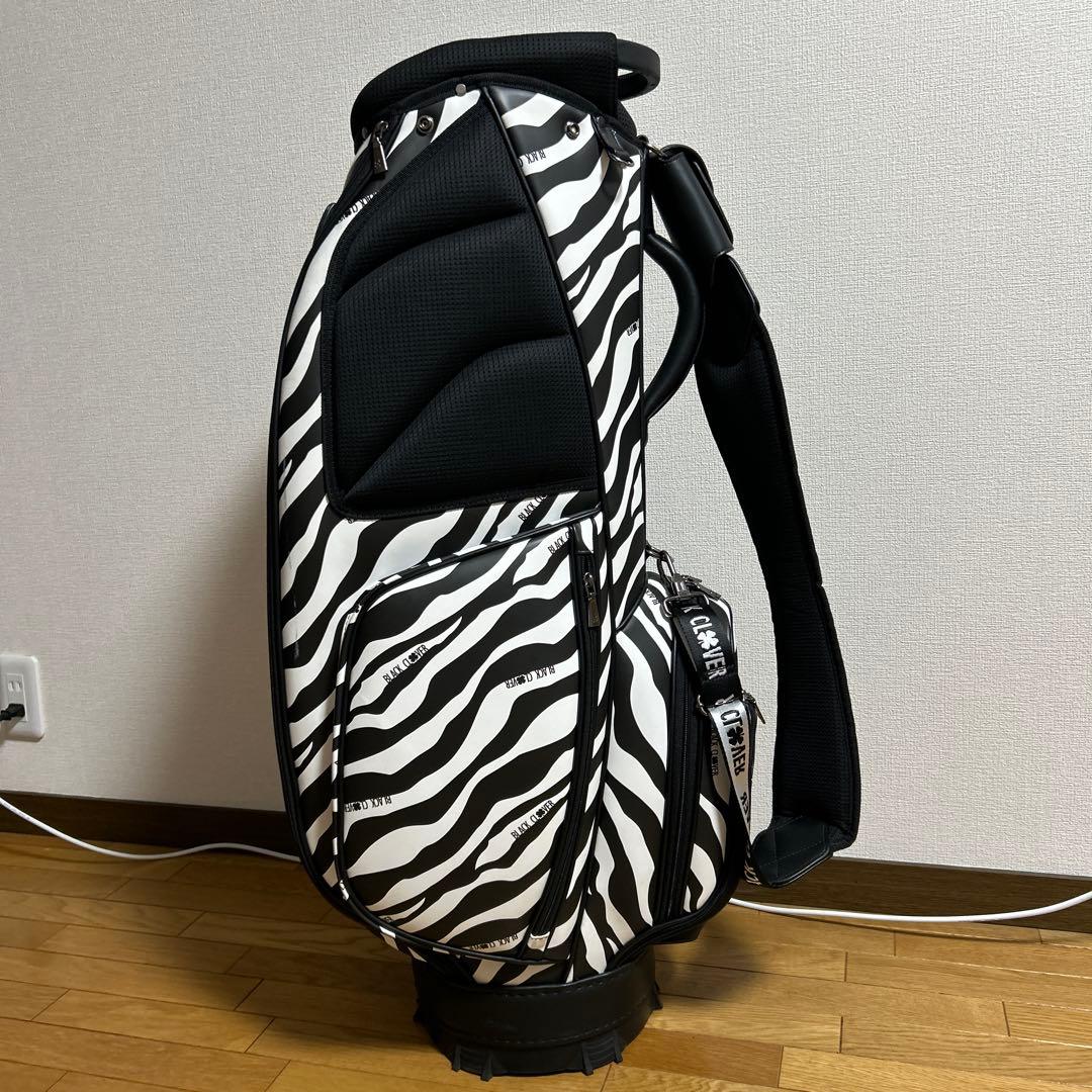 Black Clover ブラッククローバー キャディバッグ９型【ゼブラ】