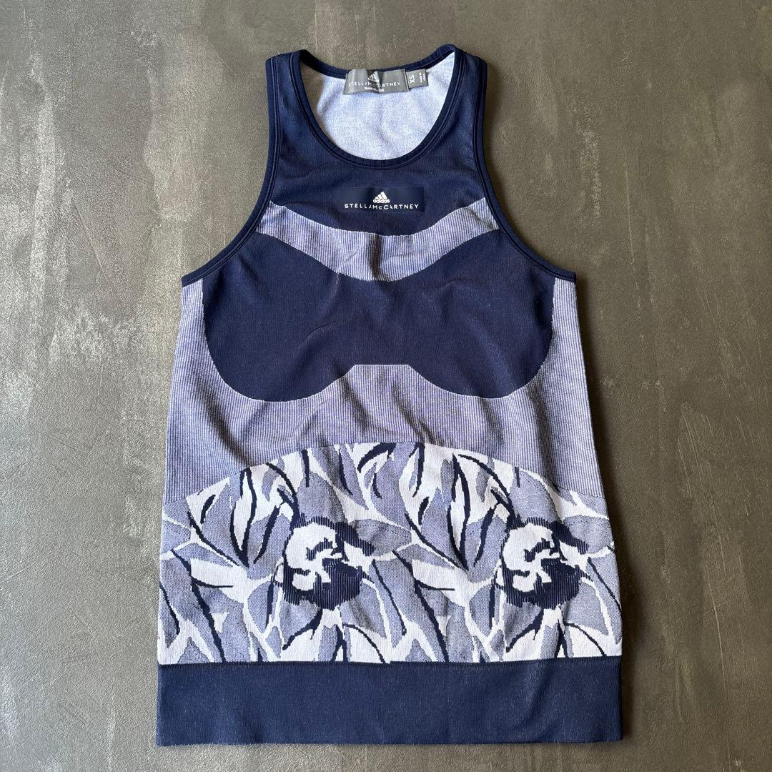 値引き⭐︎adidasステラマッカートニー　花柄プリント スコート ネイビー　M