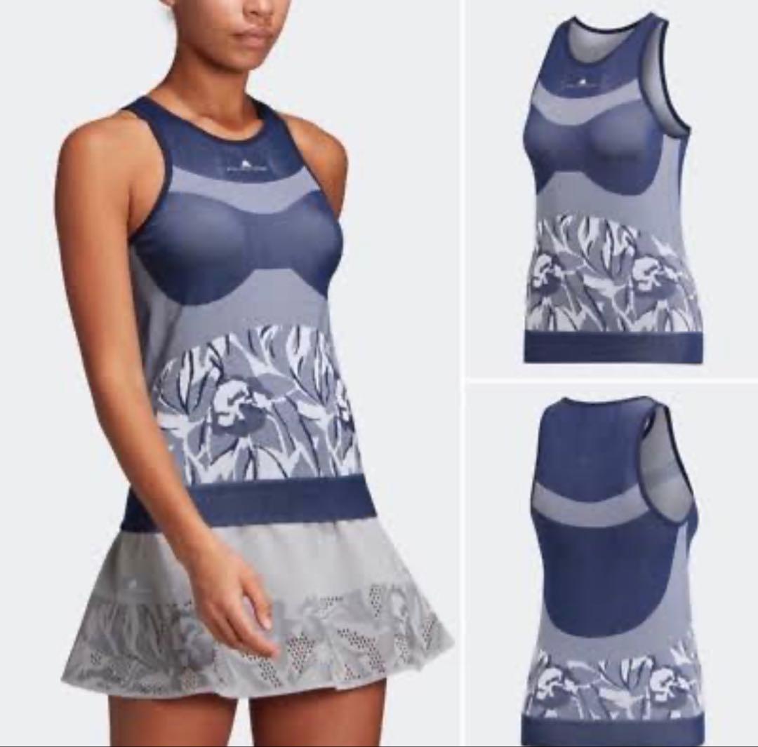 値引き⭐︎adidasステラマッカートニー　花柄プリント スコート ネイビー　M