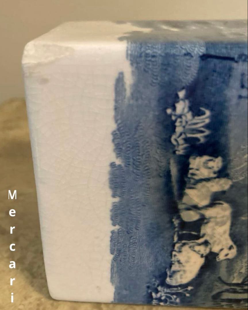 【希少】アンティークBOOTHSブース 陶器　ティーキャディー