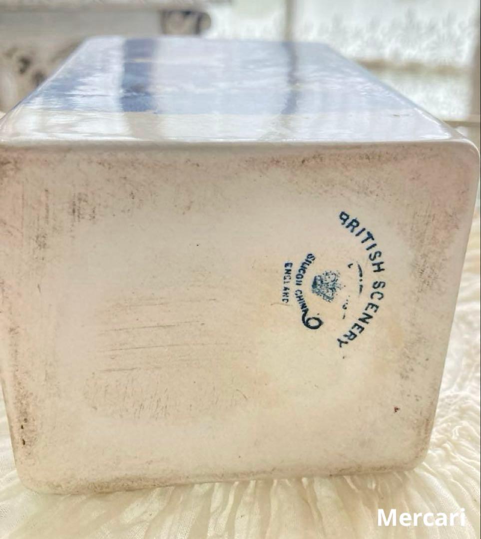 【希少】アンティークBOOTHSブース 陶器　ティーキャディー