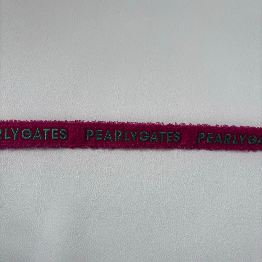 【新品】パーリーゲイツ　レディースゴルフベルト　ピンク　ボアベルト　刺繍ロゴ