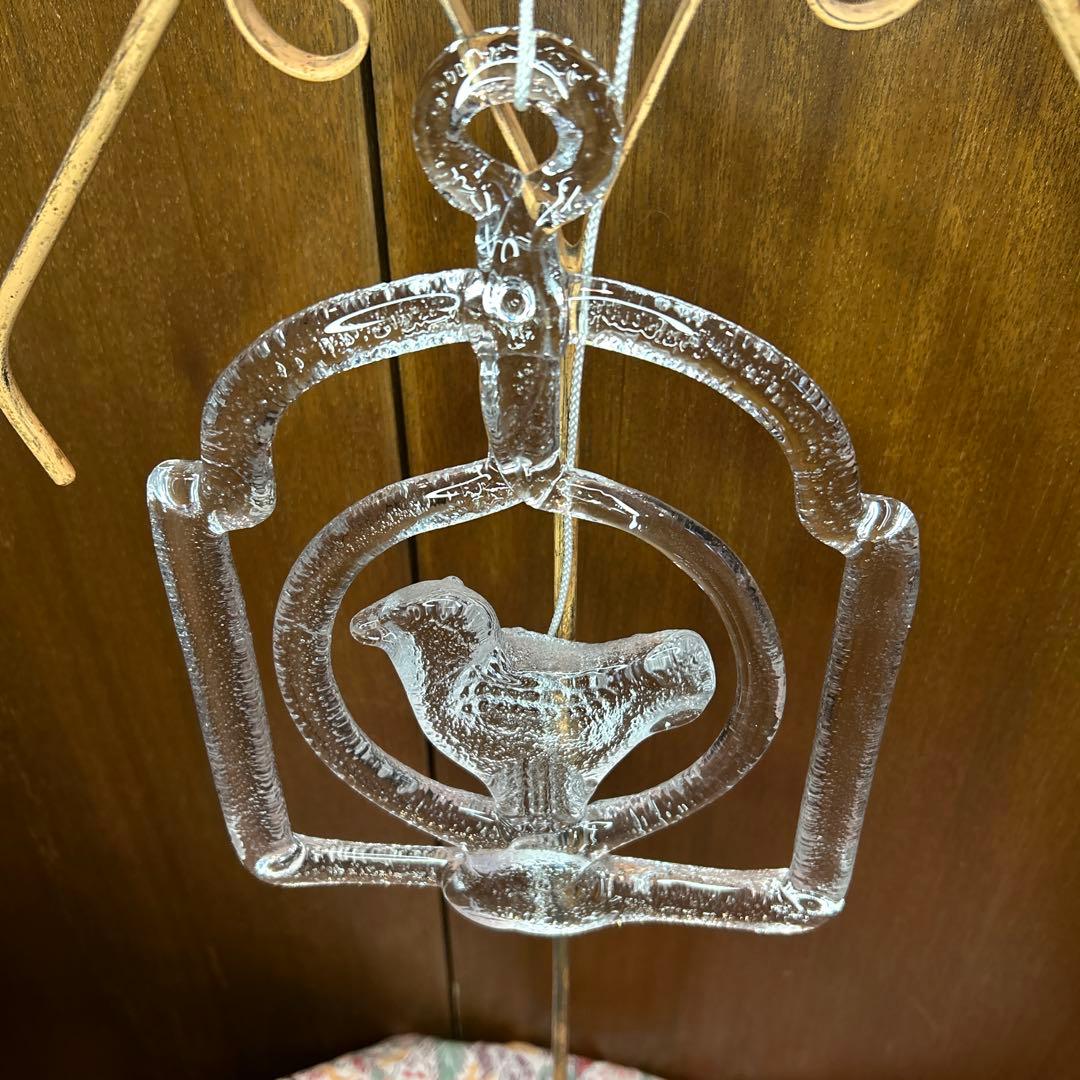 北欧ヴィンテージコスタボダ ガラス鳥のサンキャッチャー バーティル・ヴァリーン