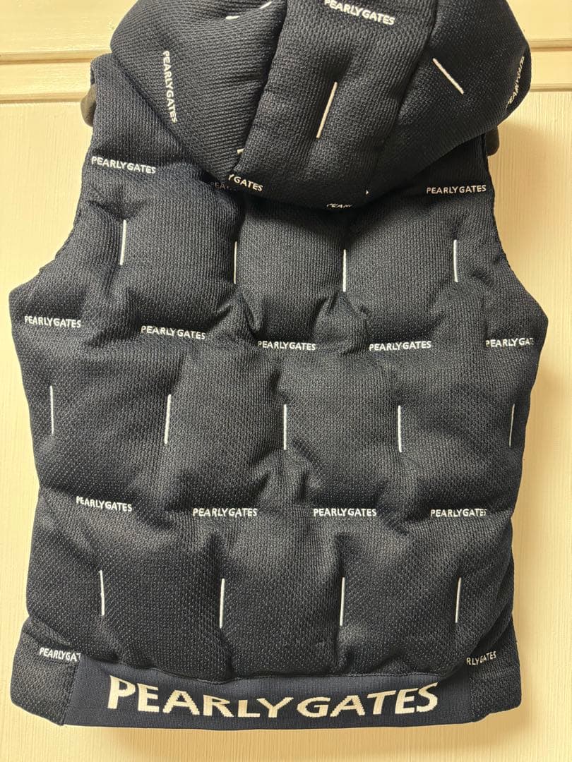 PEARLY GATES フード付きダウンベスト ネイビー　レディース　サイズ1