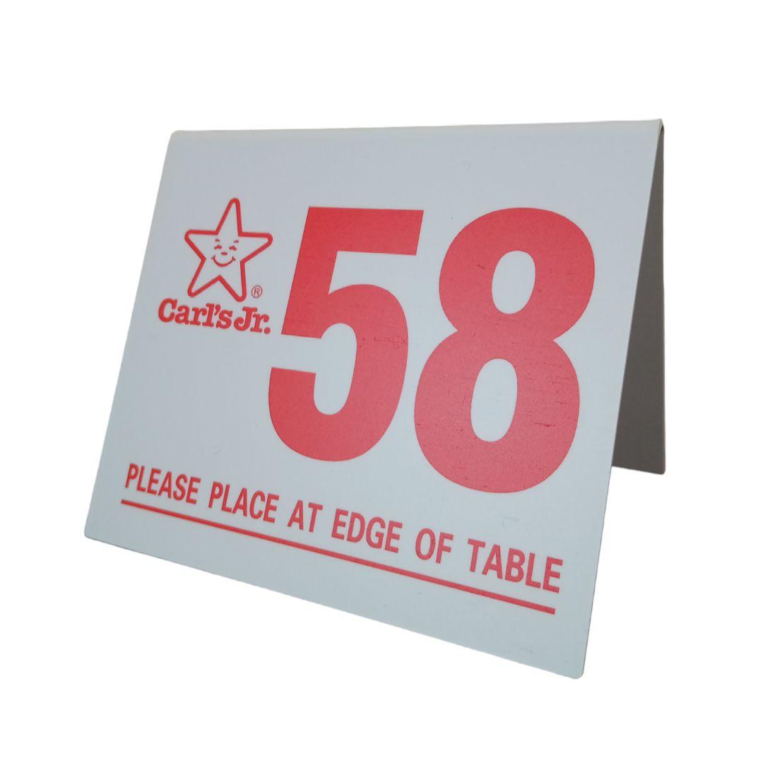 58 カールスJr テーブルナンバー プレート ローライダー カールスジュニア