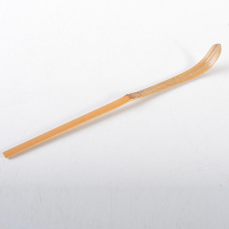 茶道具　林竹作　茶杓　銘「千代の友」　前大徳　前田昌道書付　共筒共箱　V5304