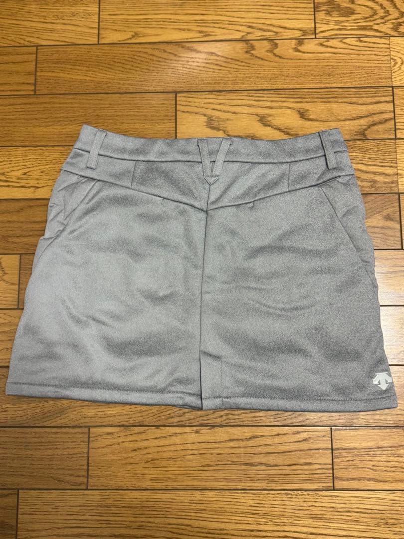 グレー キルティング ゴルフスカート