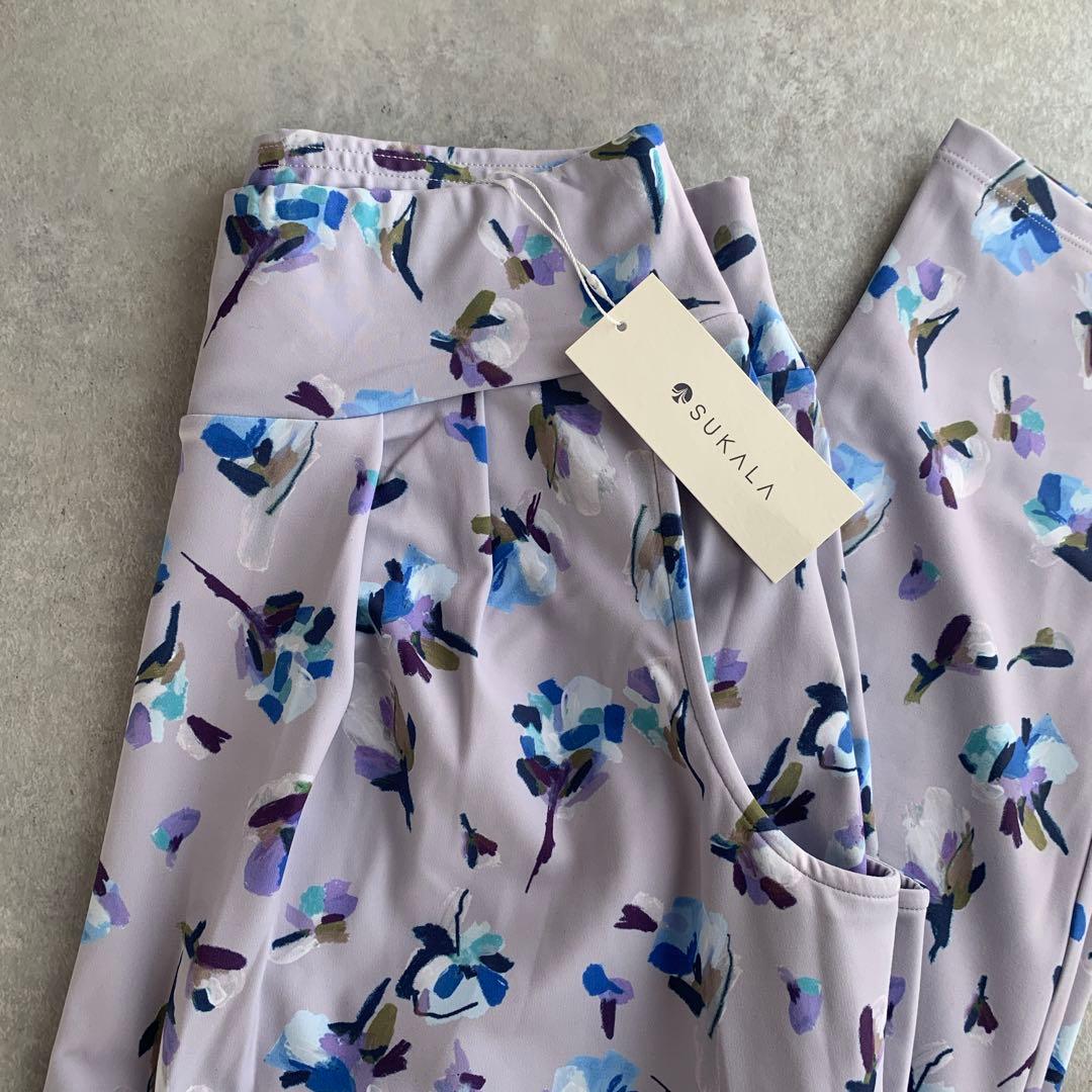 【新品】 SUKALA ローズプリント ジョガーパンツ ヨガウェア L 花柄