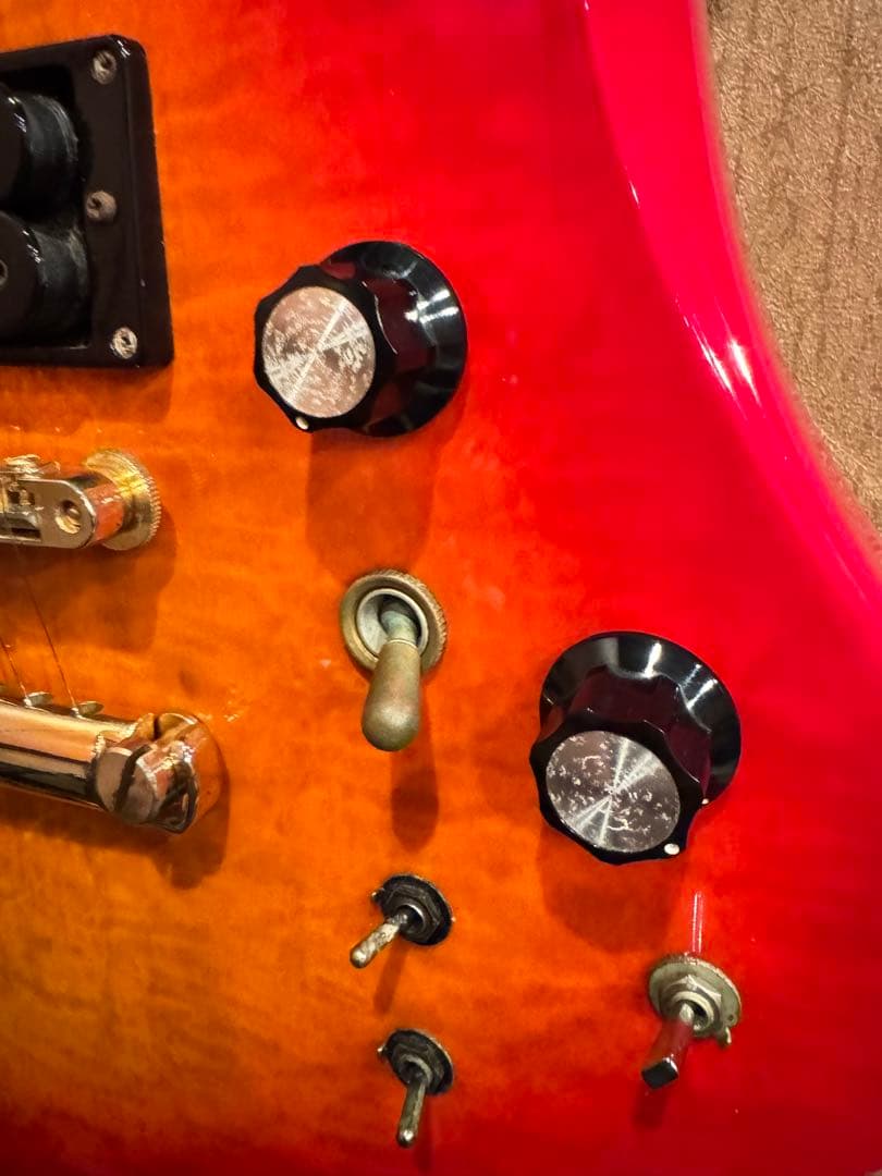 バーニー　MG モッキンバード　hide チェリーサンバースト　サスティナー