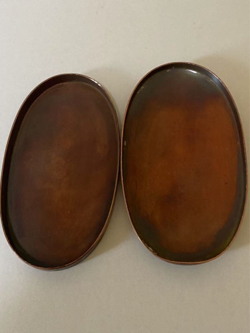 銅制珐琅树形楊枝入盒子 唐物 年代不明 中古美品 骨董品