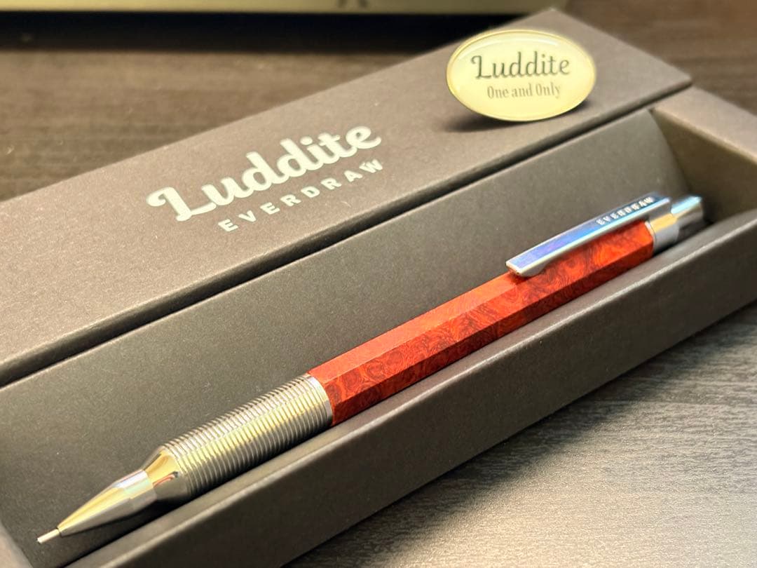 Luddite EverDraw エバードロー 花梨瘤 シャープペン　銘木