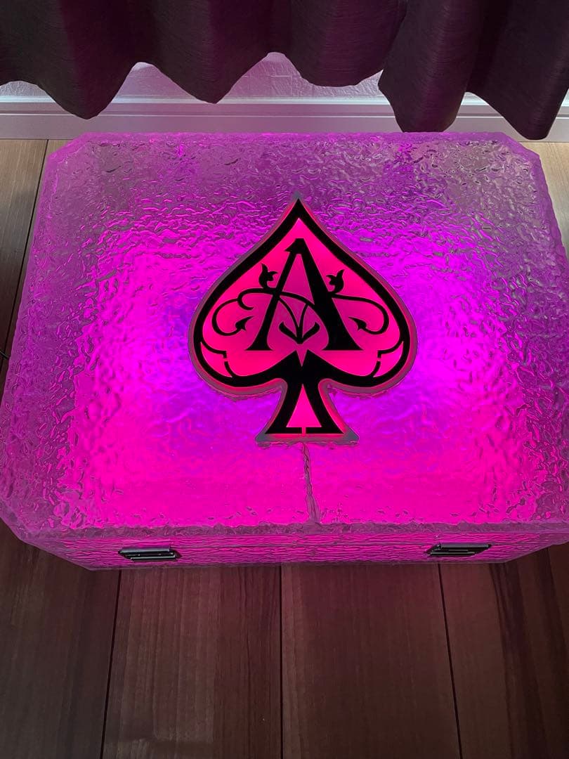 アルマンド 3本 LED 照明 ディスプレイ ケース 箱 空瓶 ビン 収納可能