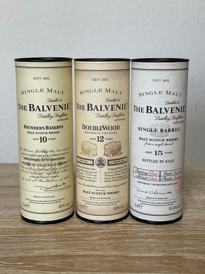 ミニボトル ウイスキー バルヴェニー 3本セット（10年、12年、15年）