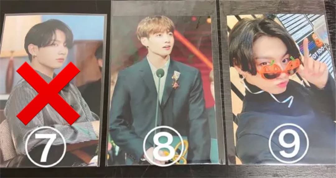 グク　①〜⑨　ポストカードサイズフォト