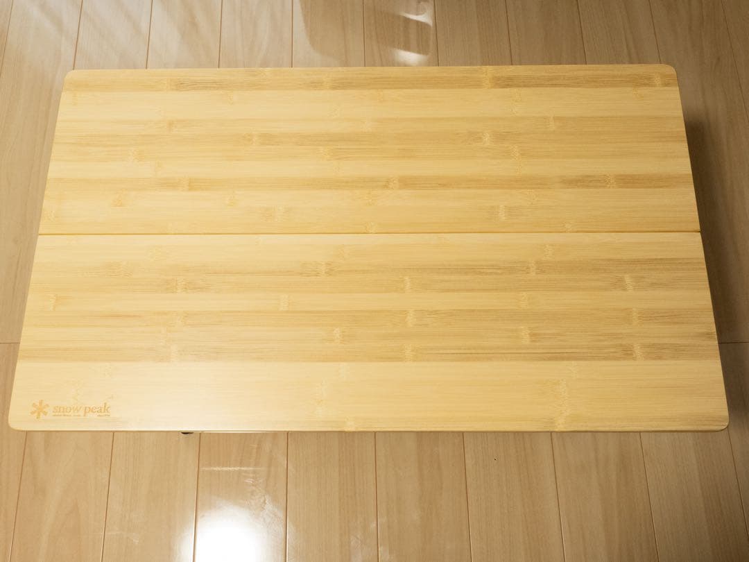 【美品】スノーピークLV-100T ワンアクションローテーブル竹