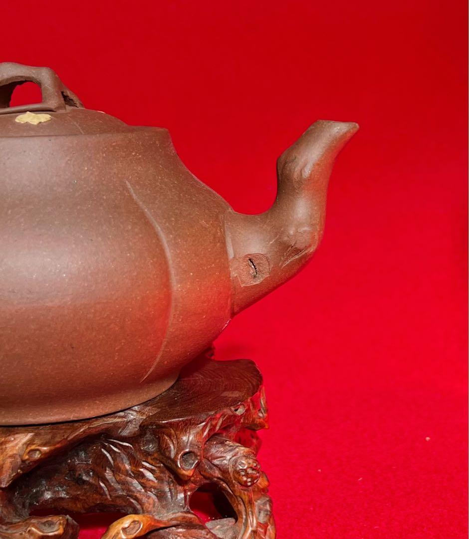 中國宜興 紫砂壺 急須 茶壺 茶器 茶道具 在銘 梅の壺