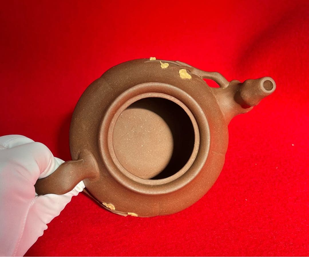 中國宜興 紫砂壺 急須 茶壺 茶器 茶道具 在銘 梅の壺
