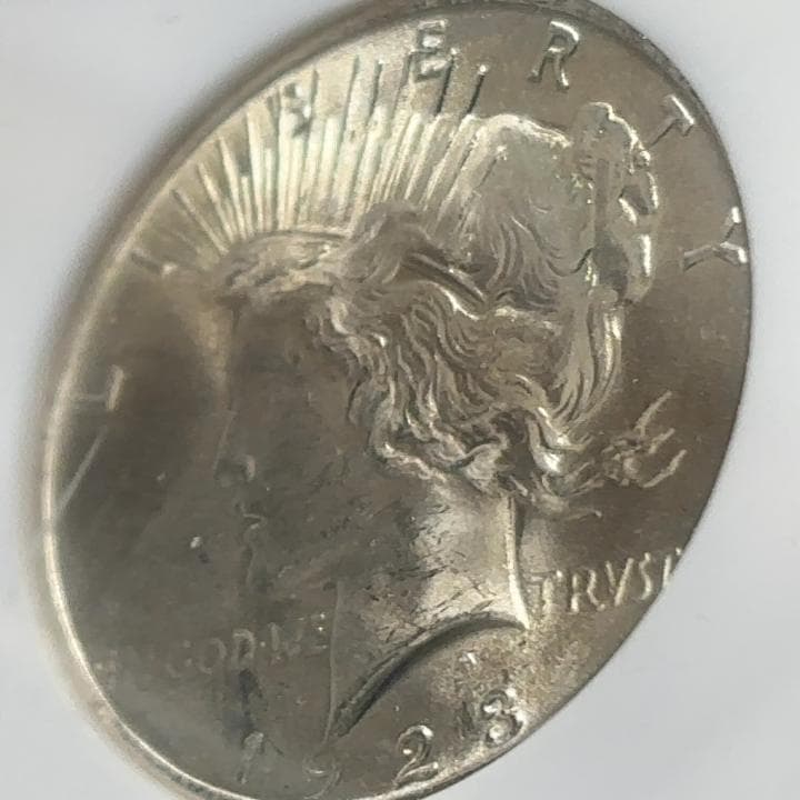1923年 アメリカ ピースドル MS64 銀貨