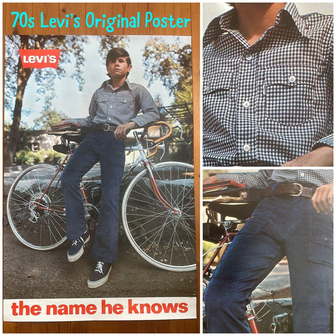 レア70年代オリジナルLEVISリーバイス販促用ビンテージポスター501BIGE