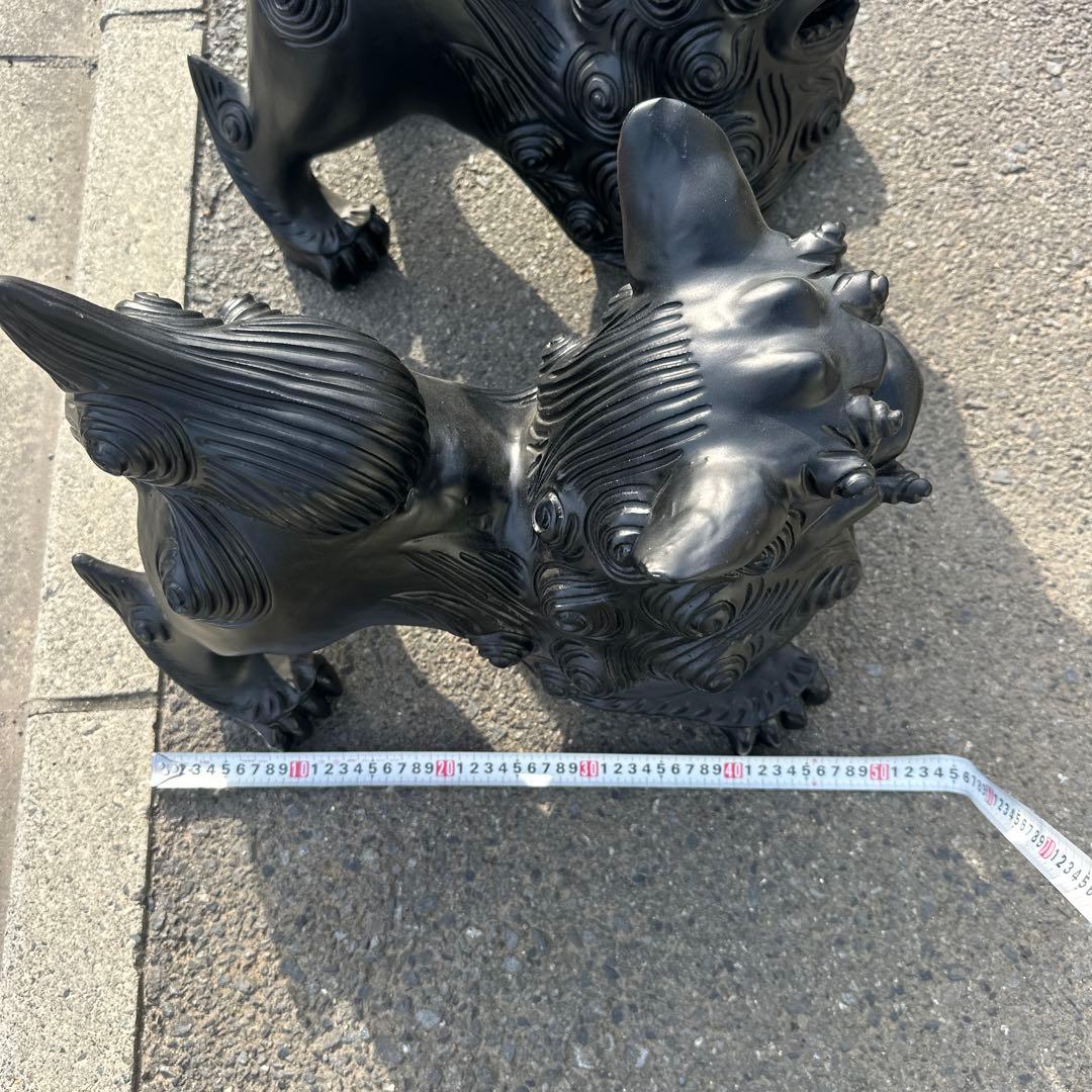 シーサ　シーサー　特大　陶器　大型　沖縄　魔除け　狛犬　置物　縁起物　石敢當