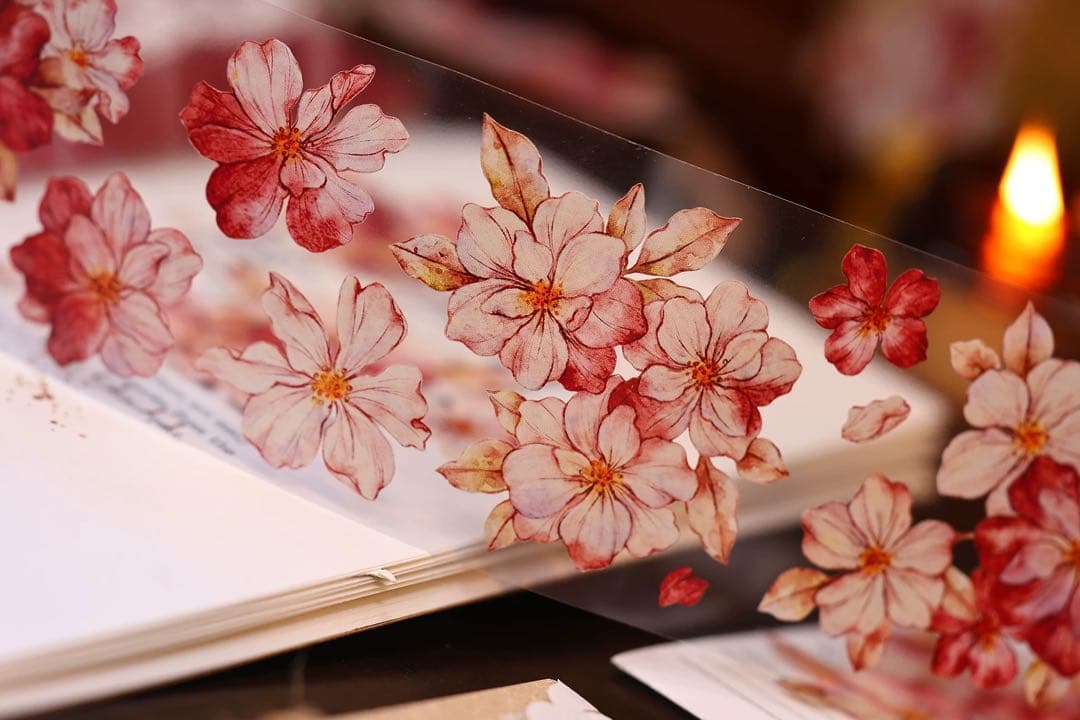 ⭐️SALE⭐️小白家文創《赤相思》海外マスキングテープ　マステ 【2508】