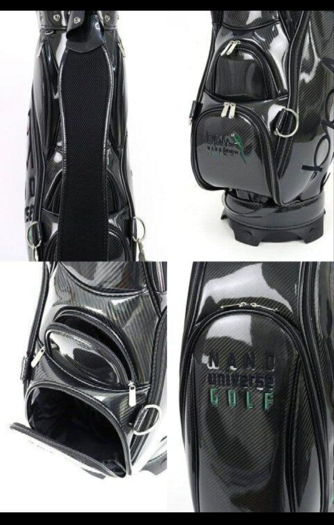 ナノユニバース エナメルキャディーバッグ シルバー FR　新品未使用