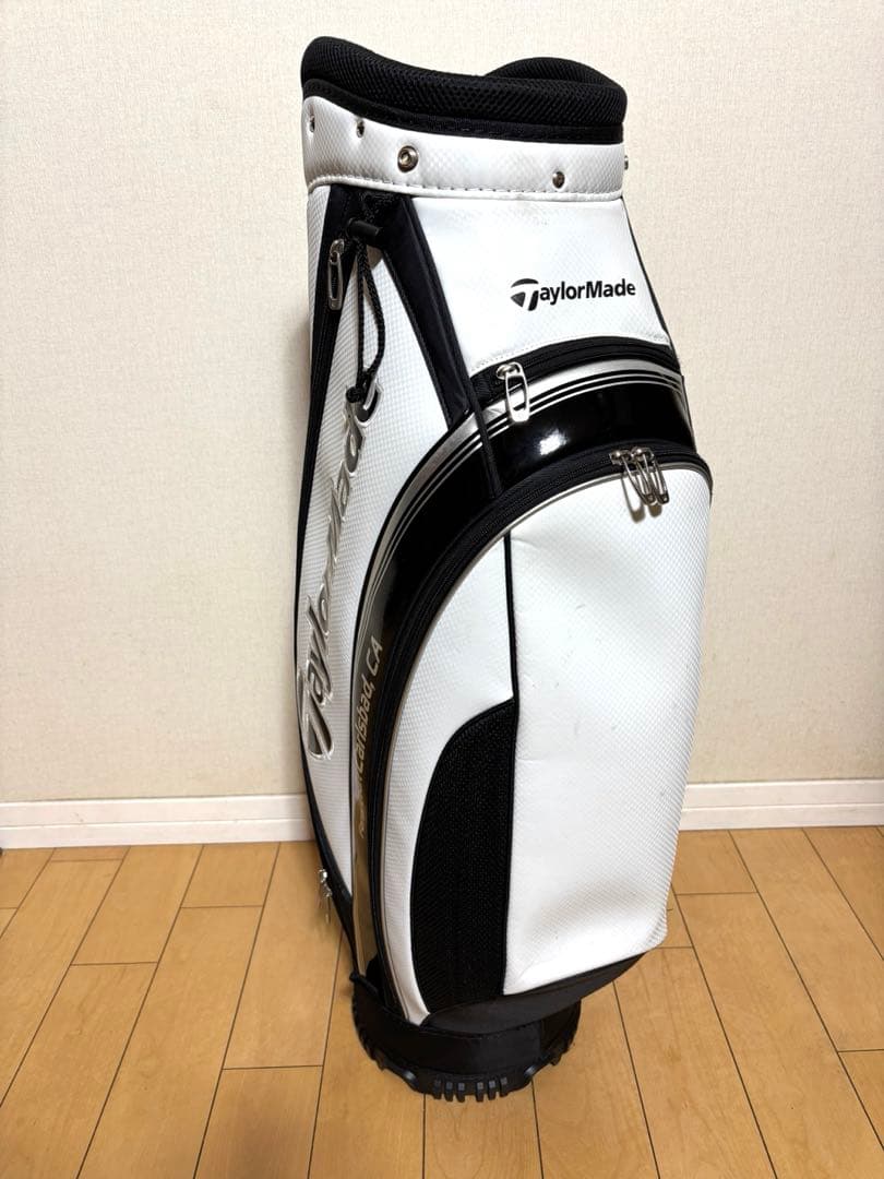 テーラーメイド キャディバッグ ホワイト×ブラック ヘッドカバー無し