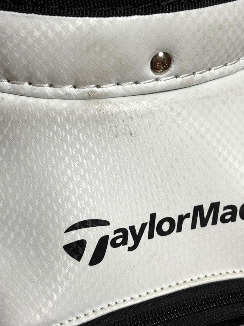 テーラーメイド キャディバッグ ホワイト×ブラック ヘッドカバー無し