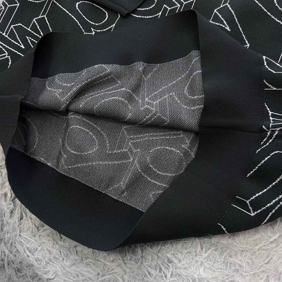 新品　ニューバランスゴルフ　ニット　セーター　総柄　ブラック　サイズ6