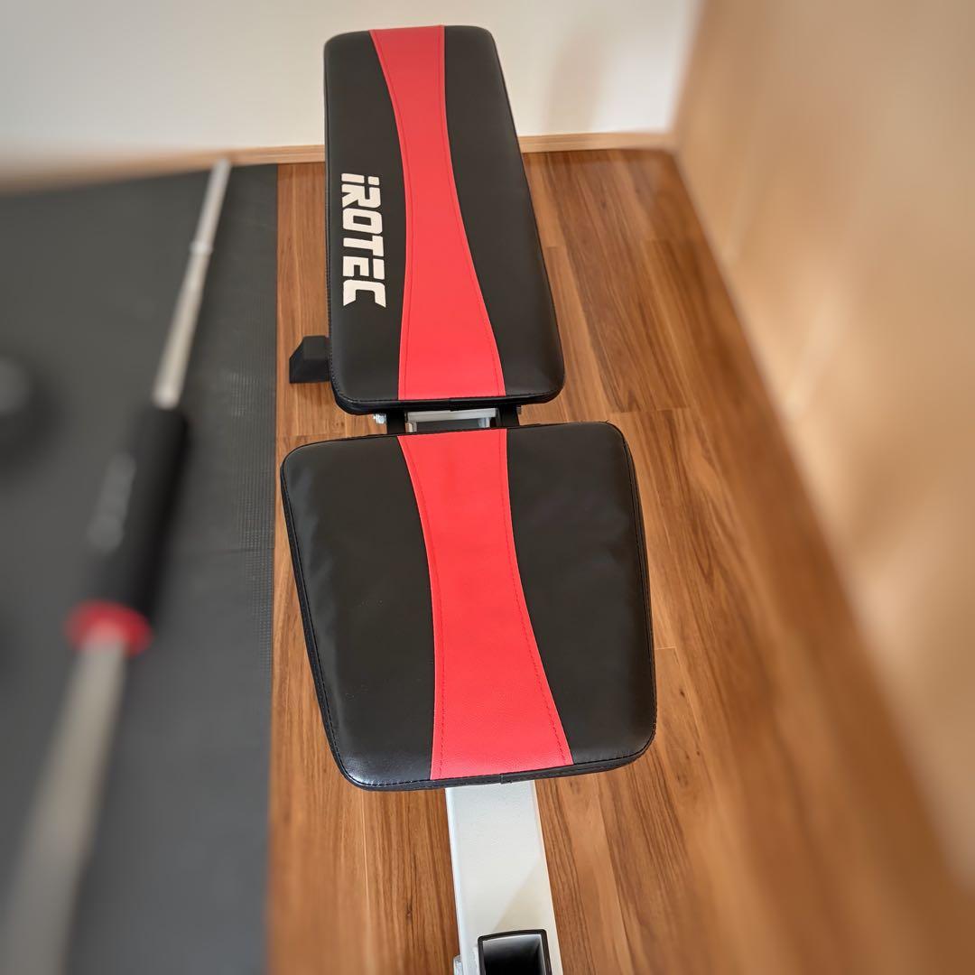 【ホームジム】IROTECベンチ・可変式ダンベル・バーベル・プレート100kg超