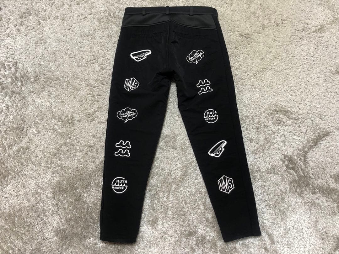 muta MARINE⚫︎ムータマリン⚫︎バック刺繍ボンディングパンツ4ブラック