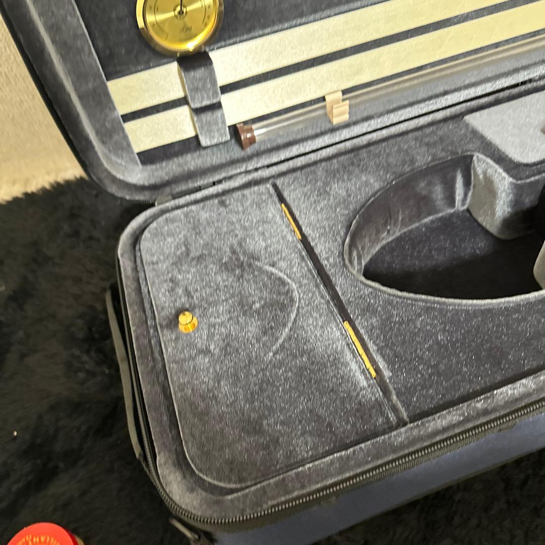 Lang バイオリンケース 4/4サイズ 弦楽器 ハードケース 金具 湿度計