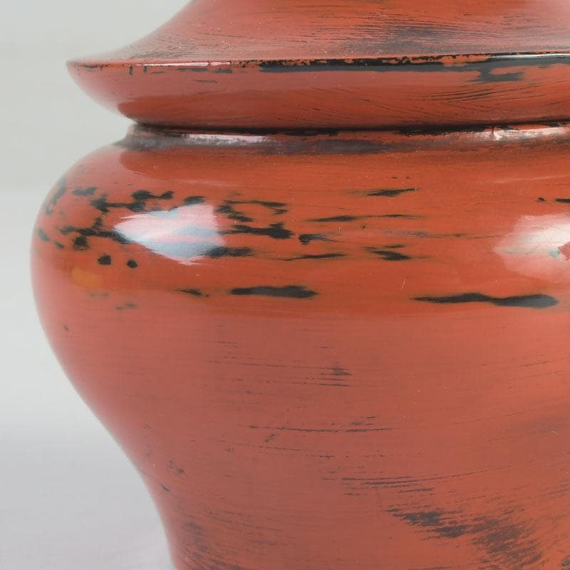 茶道具　青紫園造　根来塗　正倉院御物薬壷形　茶入　共箱　V　9741