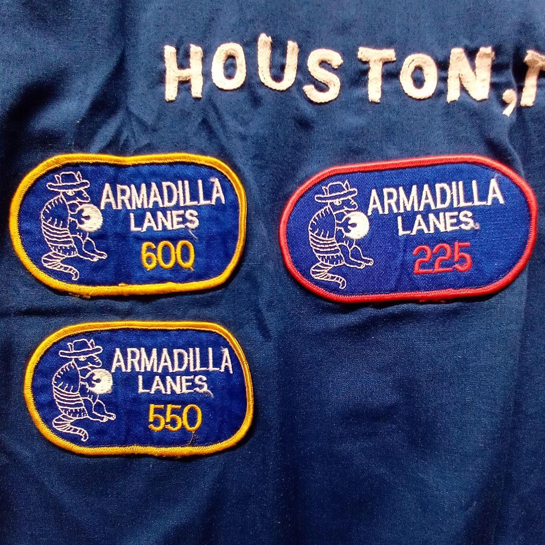 Hilton ボウリングシャツ M ビンテージ 青 ブルー ヒルトン