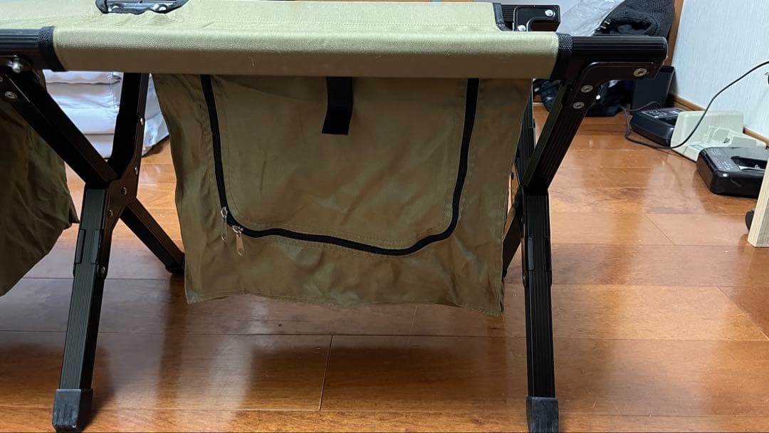 【廃盤品】DOD 座面ロゴ入り アウトドア ストレージベンチ カーキ