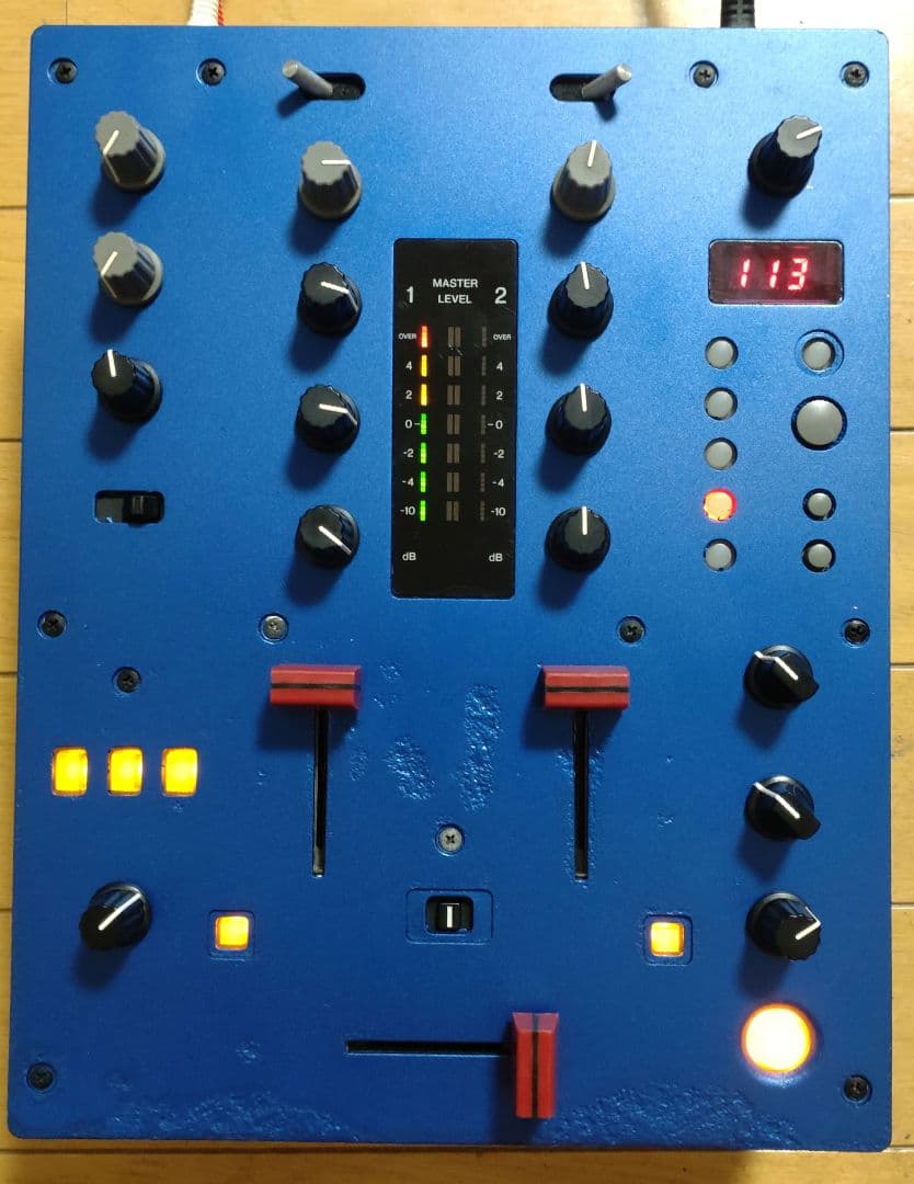 Pioneer　DJM-400　動作確認済　クロスCHフェーダー 交換　ブルメタ