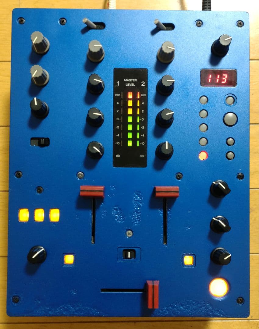 Pioneer　DJM-400　動作確認済　クロスCHフェーダー 交換　ブルメタ