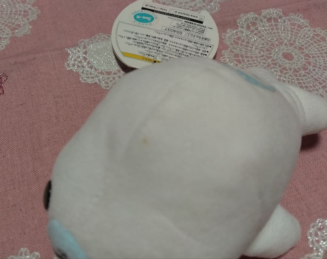 まめゴマ　メロディーぬいぐるみ　しろゴマ　※タグ付き　※難あり