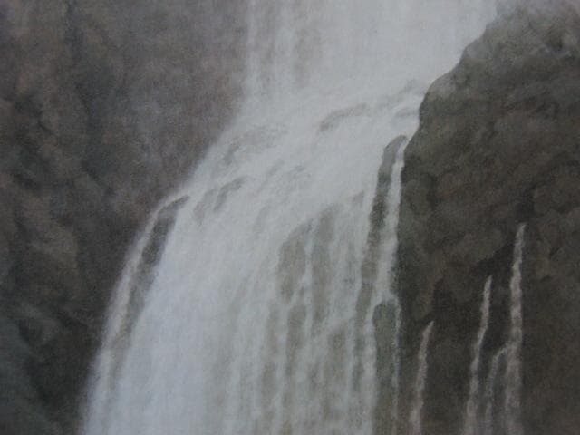 大山忠作、【瀧】、希少な額装用画集より、新品額装付、状態良好