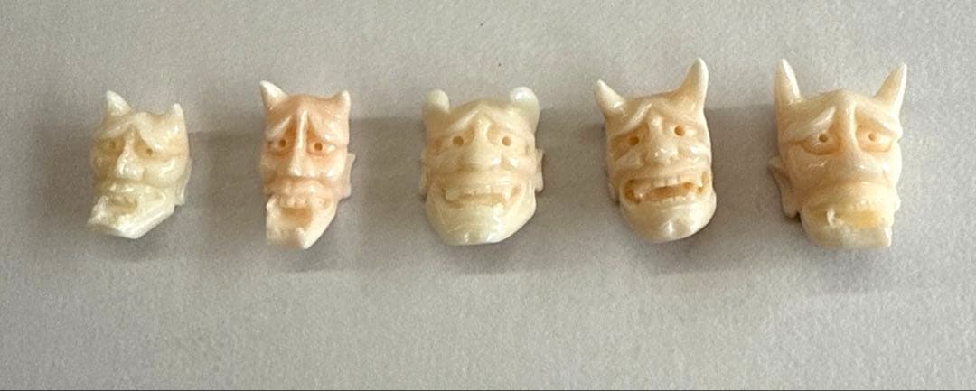 珊瑚　能面　5セット