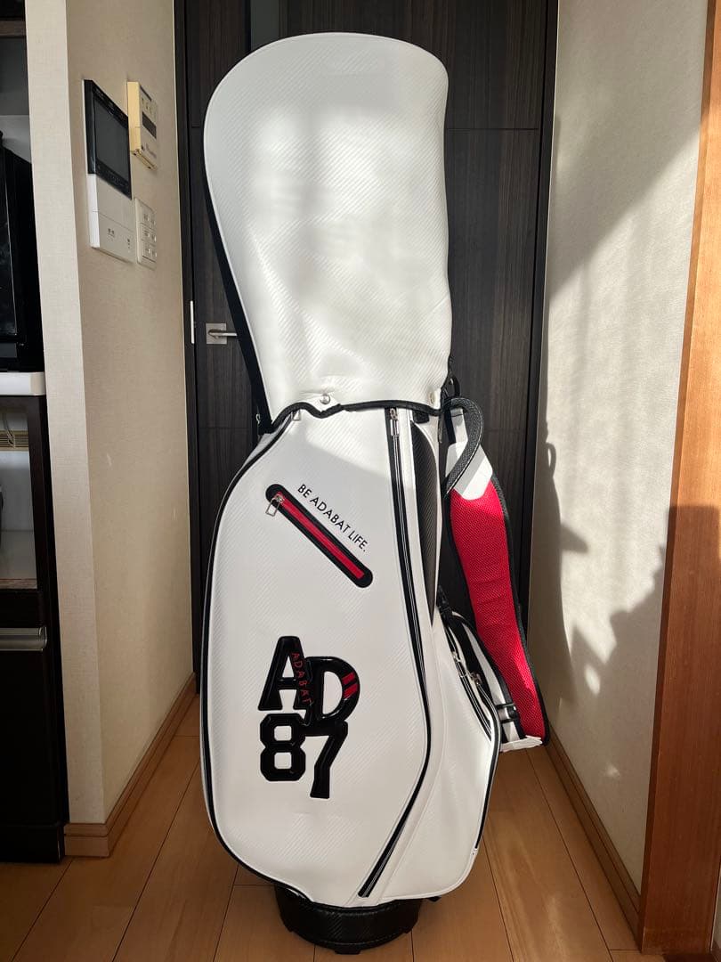 展示品超美品adabat アダバット カートキャディバッグ　ホワイト　9型　軽量