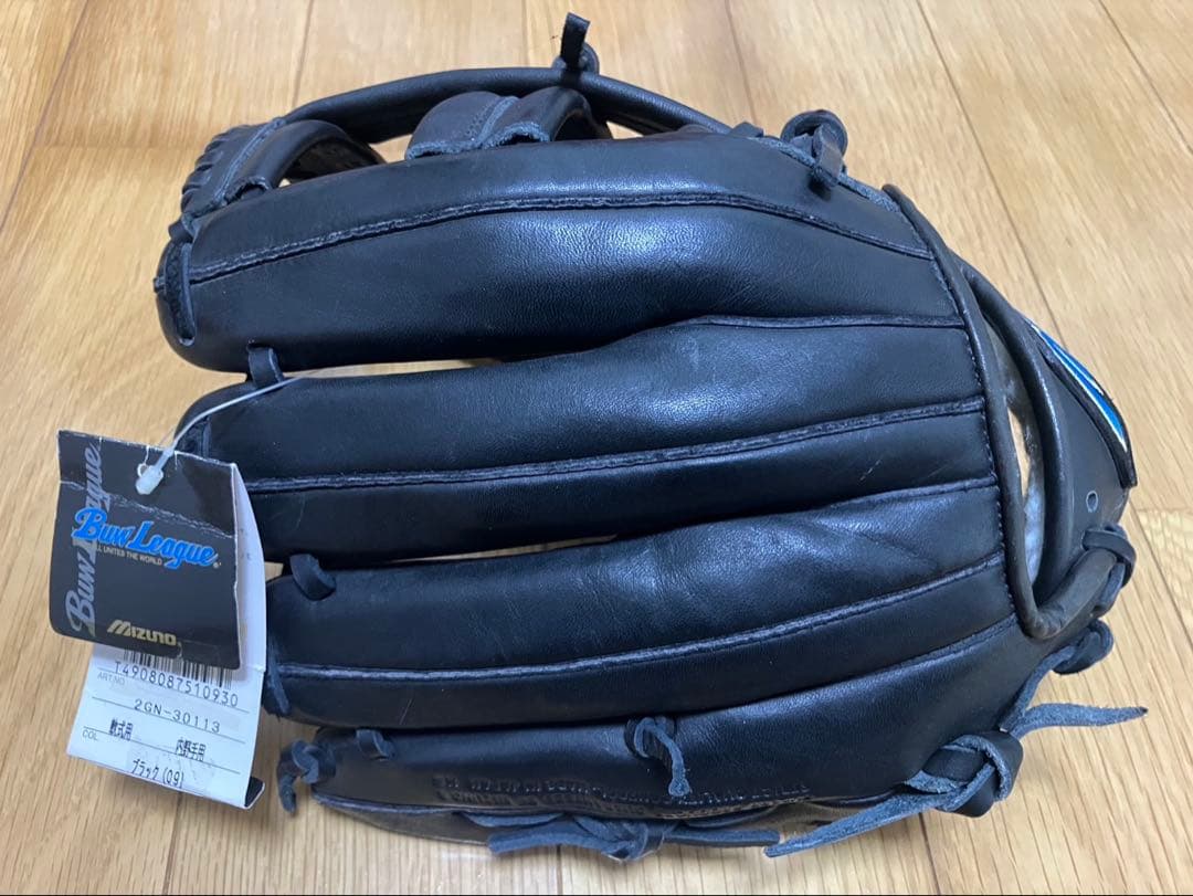 未使用品　ミズノ　ビューリーグ　軟式用　内野用　グローブ　青ビュー