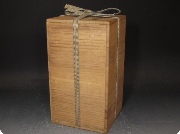 ○人間国宝 加藤卓男 釉裏紅葉文花器 共箱 K609